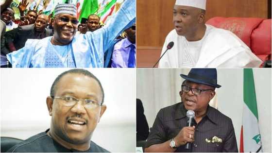 Sai Buhari ya dage, Saraki, Atiku, Secondus, Obi sun tafi dauro damara a kasar Larabawa