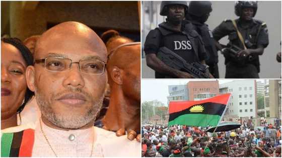 TENSION in Umuahia as security vans flood Nnamdi Kanu's hometown