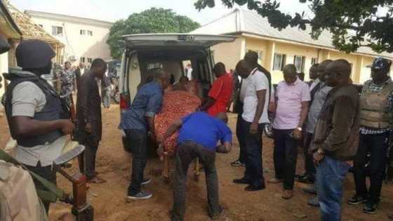 Breaking: Finally, Dino Melaye arrives Kogi in ambulance for court appearance