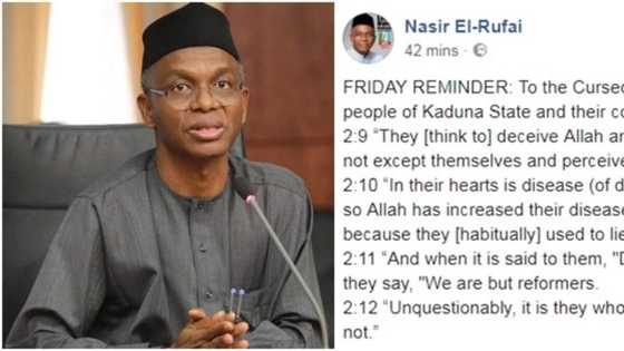 Uproar as Governor El-Rufai curses Kaduna senators with Qur'an verses