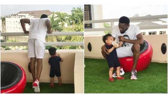 D’banj shows off his son as he spends time with him (photos)