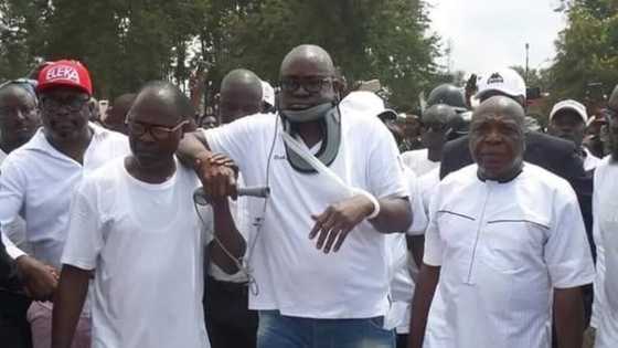 Fayose makes public appearance after his deputy lost to Fayemi (video)