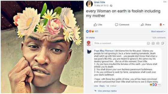 Every woman on earth is foolish including my mother - Nigerian man says (photo)