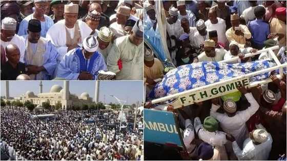 Dubun dubatan jama’a ne suka yi ma Uwargidar Sanata Goje sallar Jana’iza (Hotuna)