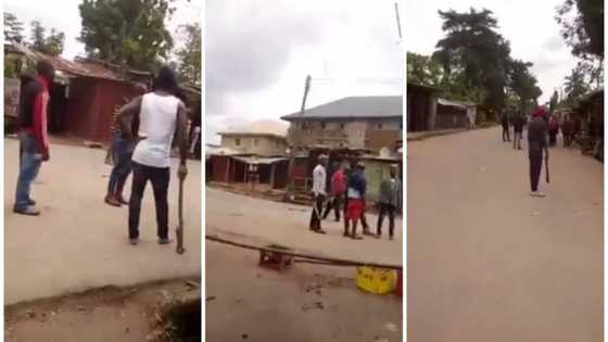 IPOB members at Nnamdi Kanu's house claim Nigerian army still shooting at them (video)