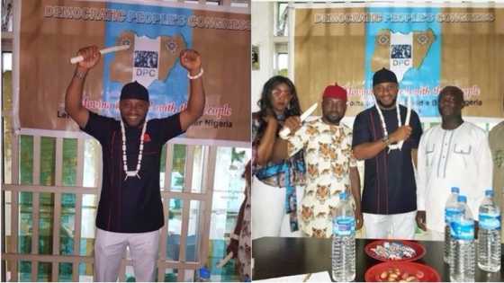 Jubilation as Nollywood actor Yul Edochie picks Anambra governorship party nomination form (photos)