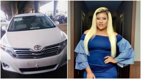 Famous Nollywood movie star purchases brand new Toyota Venza SUV worth N5.5m, says hard work pays (photo)