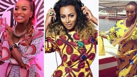 Billionaire Femi Otedola's daughter DJ Cuppy rocks ankara like a rich kid