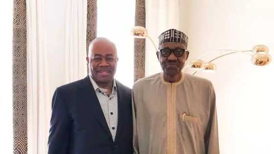 Da duminsa: Tsohon gwamnan PDP da ya koma APC sun gana da Buhari a Ingila, duba hotuna