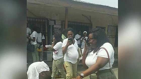 So Lovely! Corps member proposes to female colleague (photos)