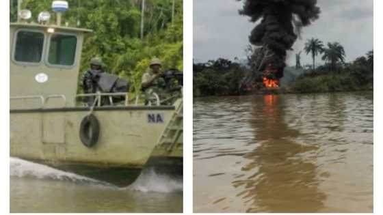 Militants return to vandalise NNPC oil pipeline; Read what security operatives did to them