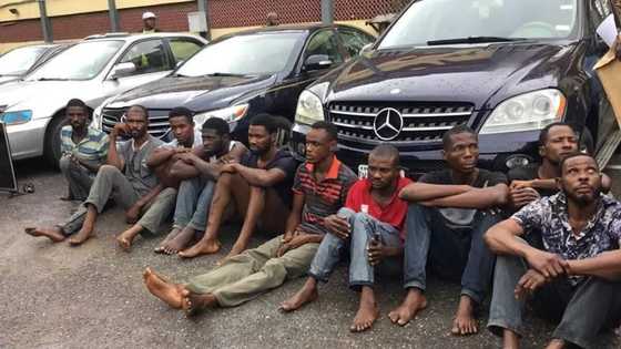 Police arrests 10 armed robbers in Lagos; watch their confessions on how they operate (photos/video)