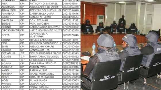 Insecurity: Nigeria police releases phone numbers of state commissioners nationwide (list)