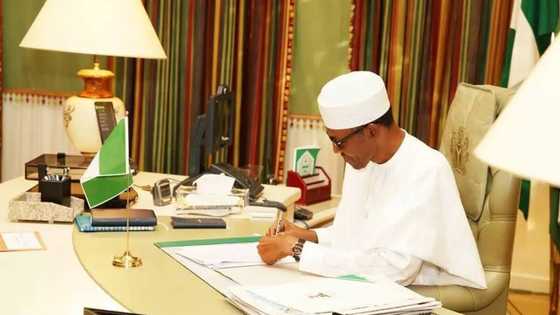 BREAKING: President Buhari returns to work, receives briefing from AGF, NNPC boss