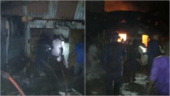 Inna lillahi wa inna ilaihi Raji’un: Yadda wuta ta kona kasuwar kifi dake Baga kurmus (Hotuna)