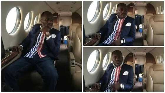 See what Apostle Suleman was spotted doing in a private jet (photos)