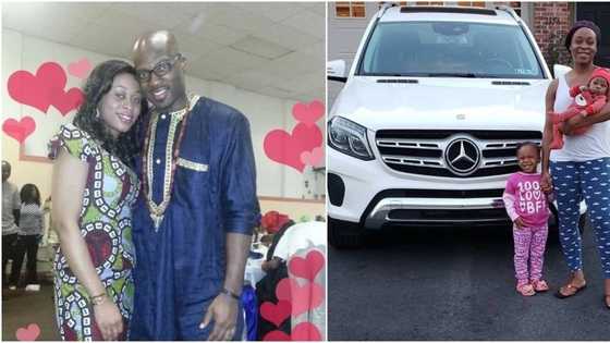 Former NFL player Momah gifts his wife with a brand new Mercedes-Benz for her 30th birthday