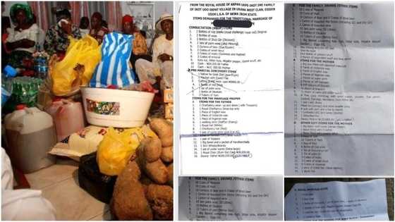 See long bride price list a Nigerian man got from his Akwa-Ibom in-laws (photos)