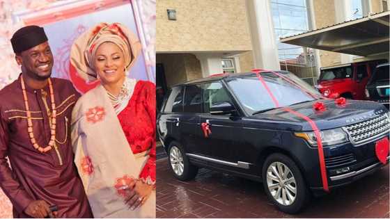 Better husband! Peter Okoye surprises his wife with a Range Rover SUV worth N24million