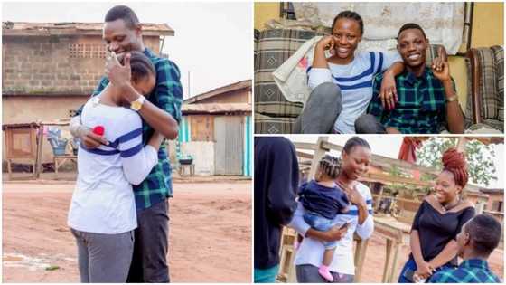 True love! Nigerian man proposes to his girlfriend at the same spot he met her 5 years ago (photos)