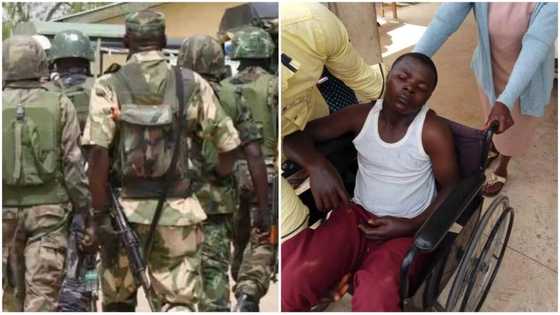 Yadda wani barawon wayar salula ya sha gwale-gwale a hannun sojin Najeriya (Hoto)