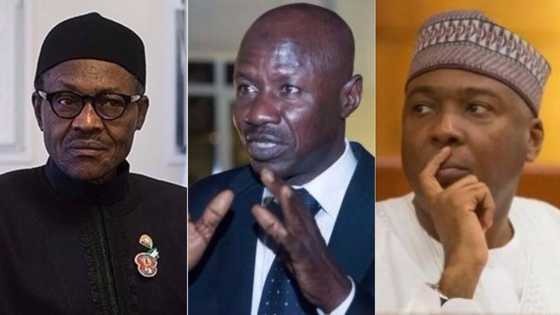 Magu will continue as EFCC chairman as long as I remain in office - Buhari fumes (video)