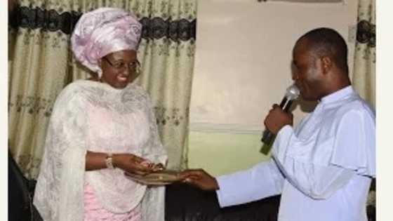 Photos: Aisha Buhari Visits Father Mbaka