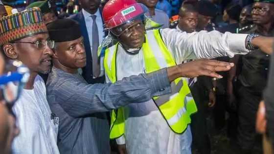 Bidiyo da Hotunan Ziyarar Osinbajo wurin da Gini ya rushe a garin Abuja
