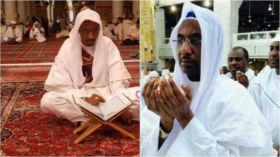 Azumin Ramadan: Hotunan Sarkin Kano Muhammadu Sunusi a Masallacin Madina