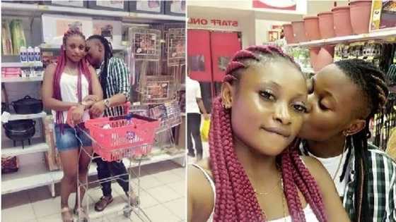 Gay Nigerian ladies share 'loved up' pictures of themselves as they shop in Delta state