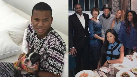 Meet billionaire Femi Otedola’s only male child Fewa who is rarely known