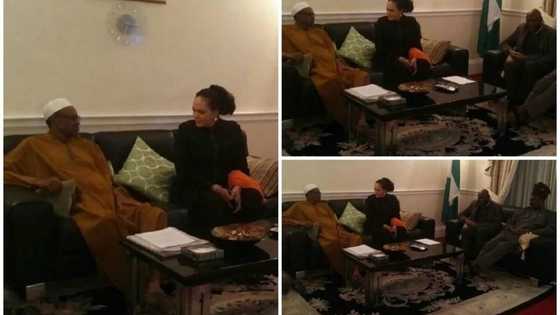 BREAKING: Fresh photo proves President Buhari is alive and well in UK