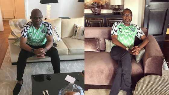 How Nigerian billionaires Femi Otedola, Tony Elumelu watched the Super Eagles match