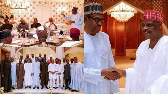 Buhari ya karɓi baƙuncin Sanata Rabiu Musa Kwankwaso, sun ci abinci tare (Hotuna)