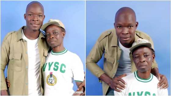 Corps member praises his mother in a unique way as he passes out (photos)