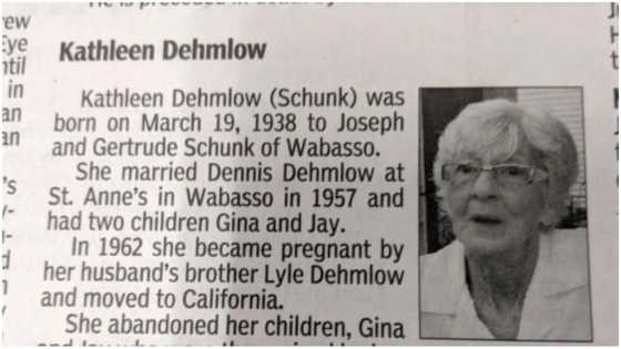 Obituary of woman who 'won't be missed' by her children trends online (photo)