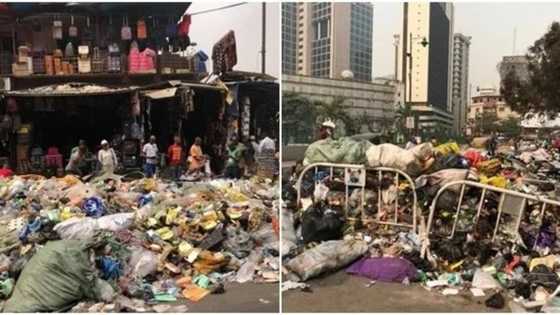 Heaps of dirt takes over parts of Lagos Island (photos, videos)