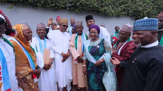 Hotunan ganawar shugaba Buhari da mambobin kungiyar magoya bayansa BSO