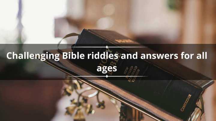 bible riddles and answers