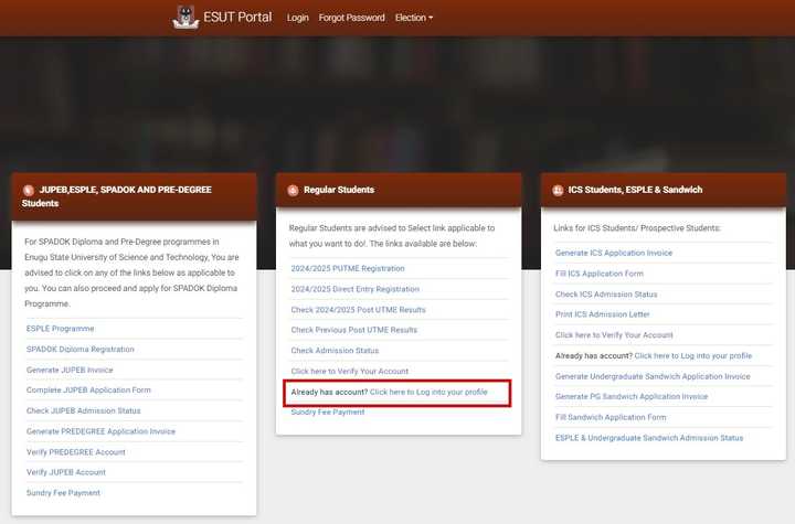Esut Library How to check ESUT admission status and next steps after acceptance ...