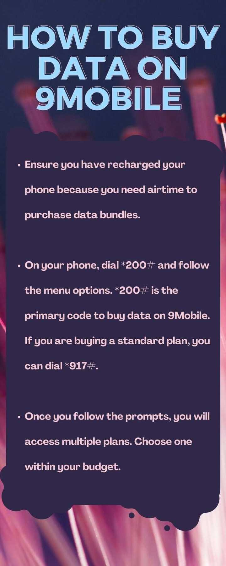 How to buy data on 9Mobile (Etisalat) Stepbystep guide for 2022