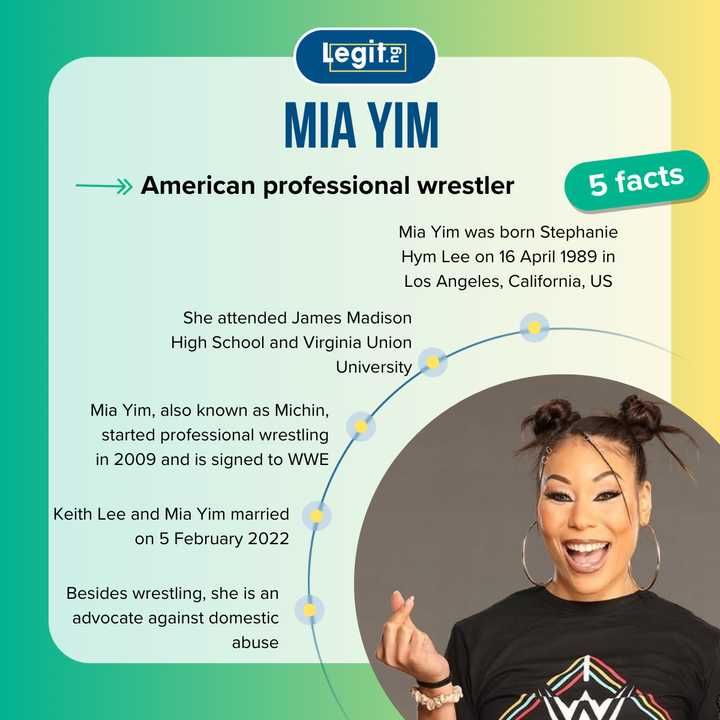 Keith Lee's wife, Mia Yim and their married life beyond the ring - Legit.ng