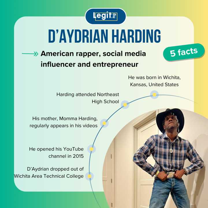 D'Aydrian Harding's bio: age, height, net worth, career - Legit.ng