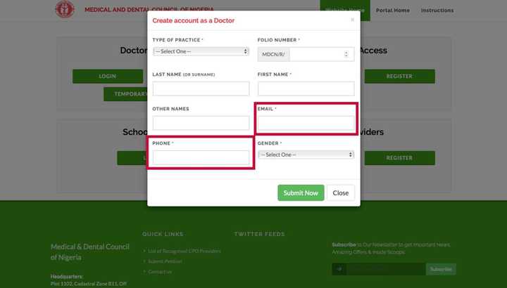 MDCN portal: registration, license exam, payment, license renewal ...