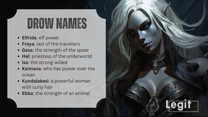 Drow names: Interesting ideas on naming a dark elf DnD character - Legit.ng