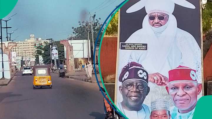 Wata sabuwa: Fastocin Tinubu, Gwamna Abba da Sarki Aminu Bayero sun mamaye Kano