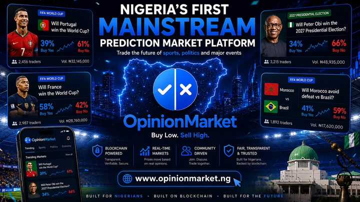 OpinionMarket launches Nigeria's first mainstream prediction market platform